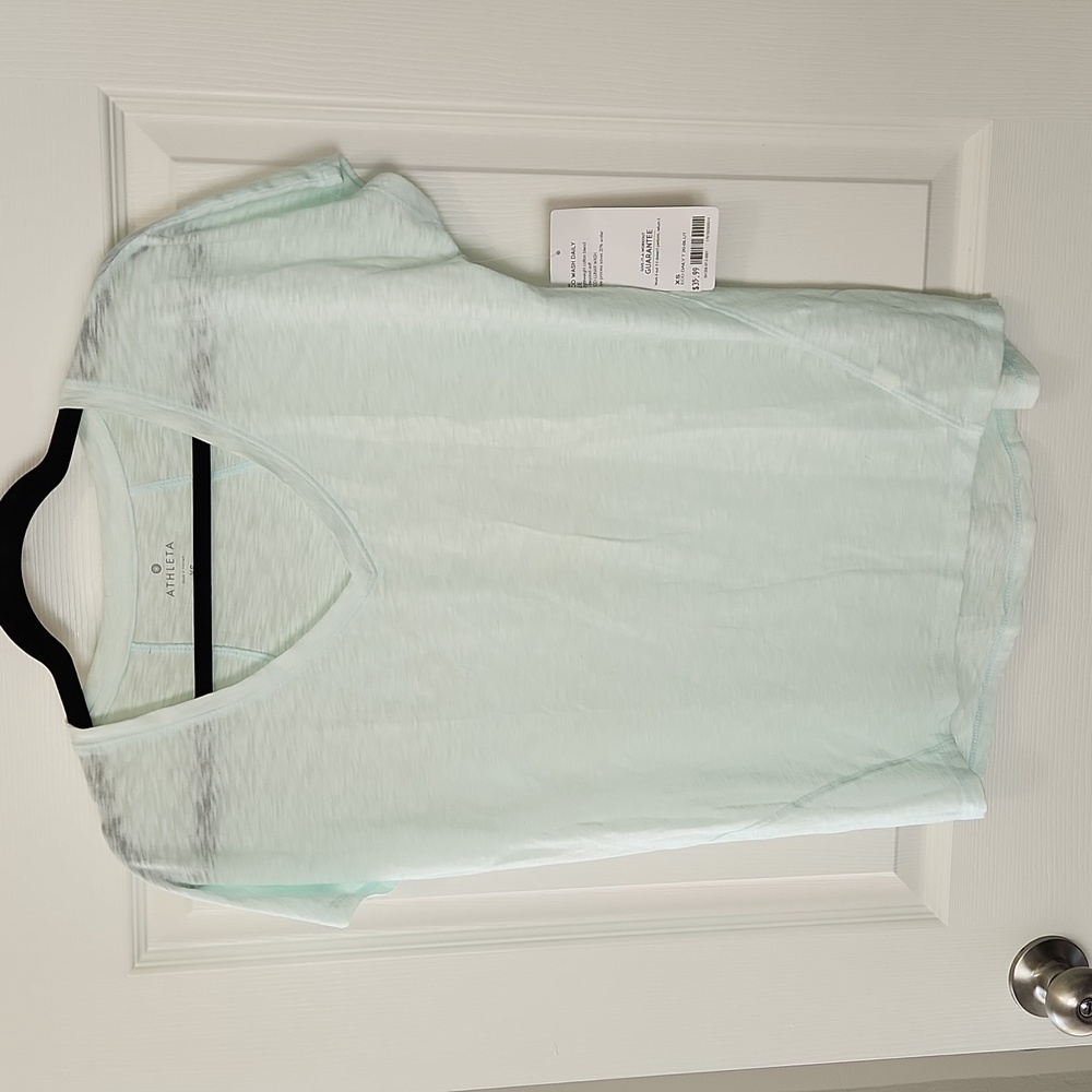 Athleta nwt xs eco wash daily tee blue